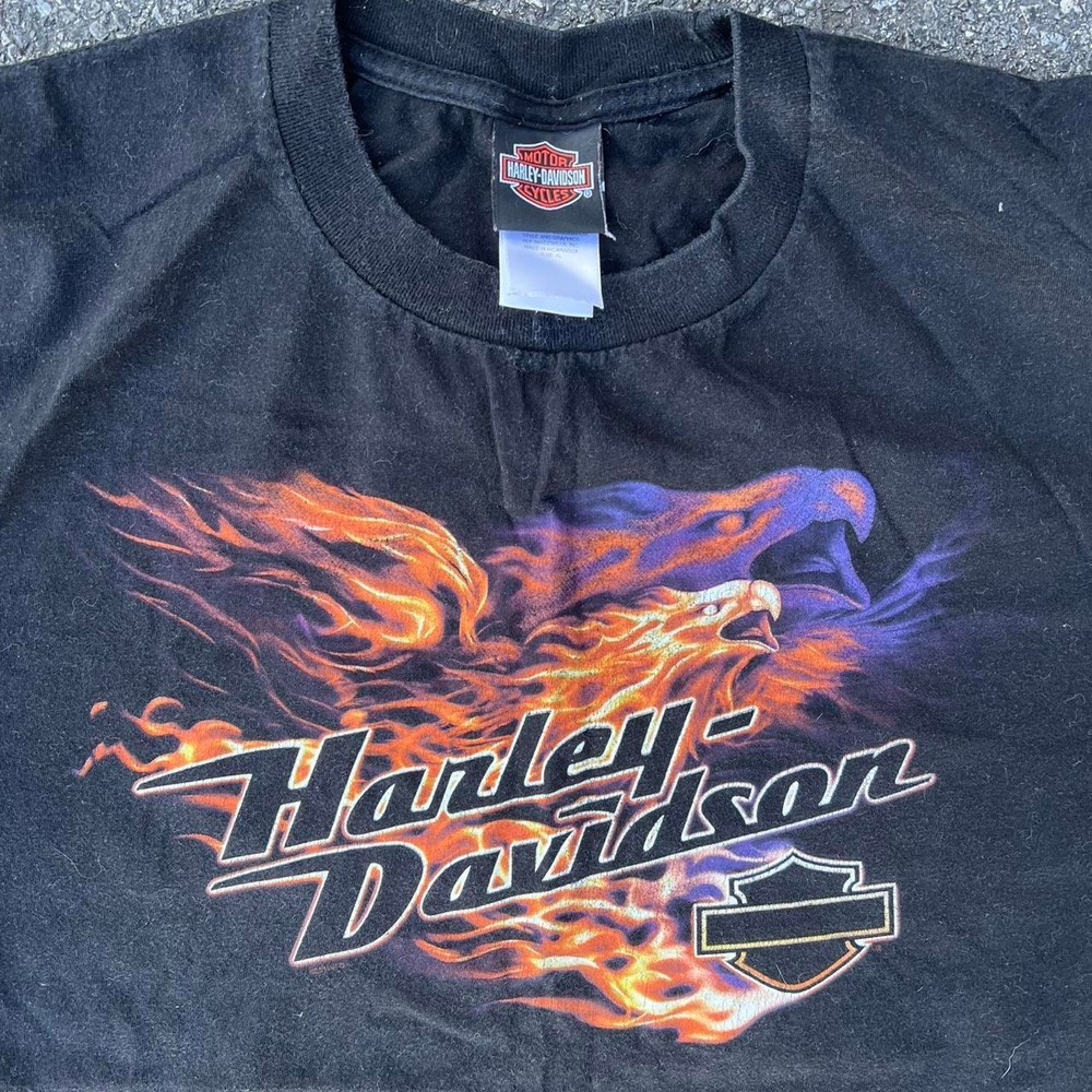 1990s Harley Davidson Graphic AOP shirt size XL